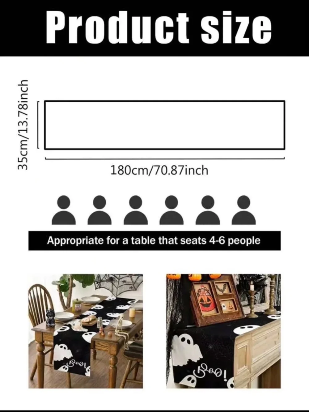 Halloween table runner